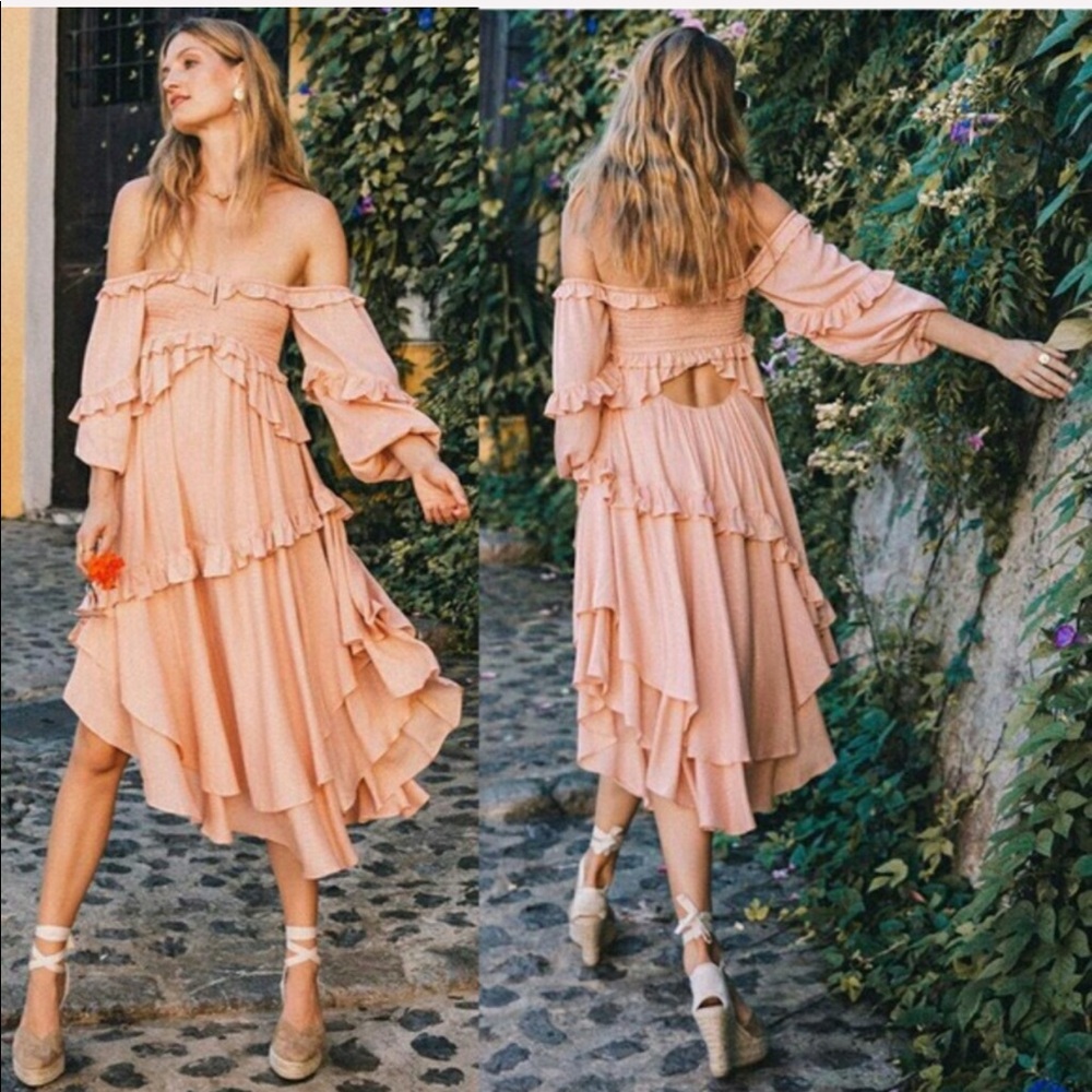 Spell Clementine Mermaid Dress in Musk
